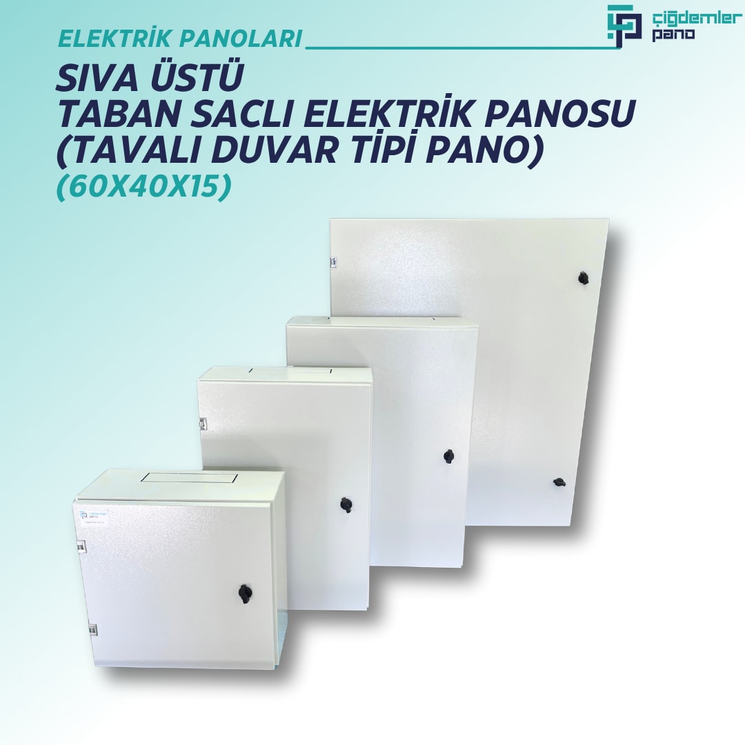Sıva Üstü Taban Saclı Sac Pano – Tavalı Duvar Tipi Sac Tablo – 60x40x15 cm