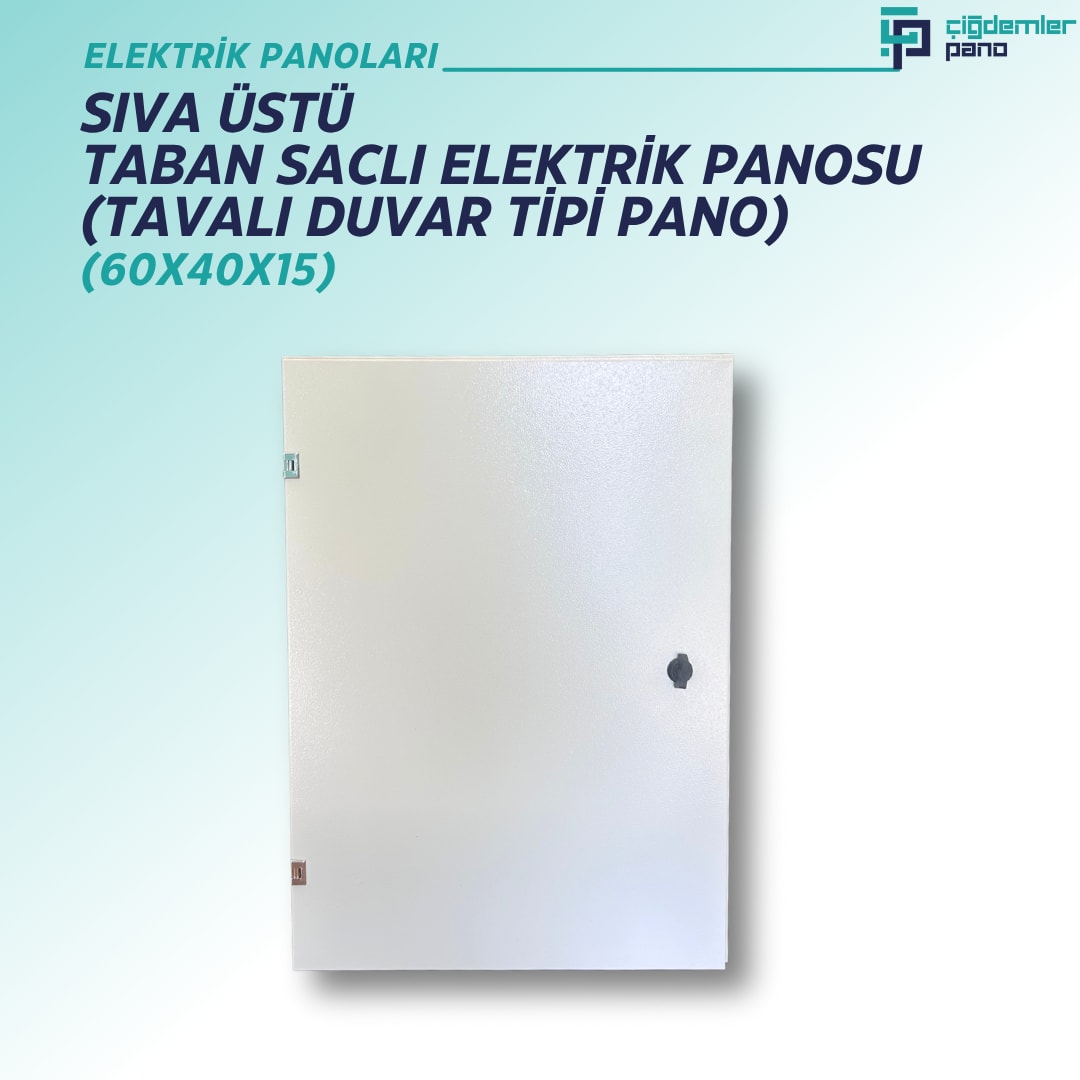 Sıva Üstü Taban Saclı Sac Pano – Tavalı Duvar Tipi Sac Tablo – 60x40x15 cm