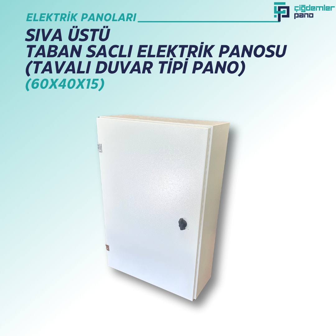 Sıva Üstü Taban Saclı Sac Pano – Tavalı Duvar Tipi Sac Tablo – 60x40x15 cm
