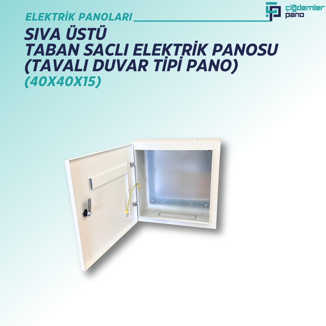 Sıva Üstü Taban Saclı Sac Pano – Tavalı Duvar Tipi Sac Tablo – 40x40x15 cm