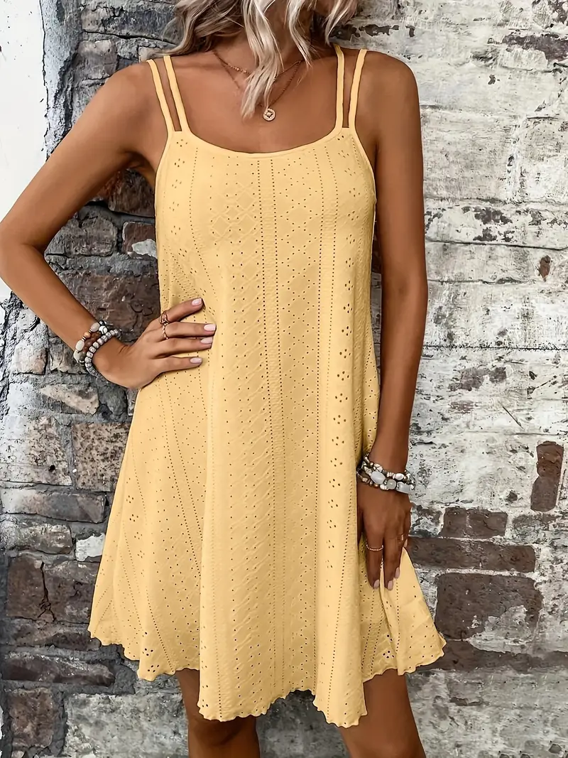 Özel Kumaş Drapeli Askılı Sarı Uzun Elbise 