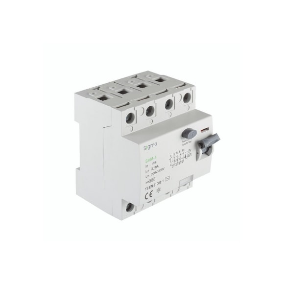 SGM 4P 30mA 10 kA 63A Kaçak Akım Koruma Şalteri - Kaçak Akım Rölesi AC Tip - 4 Kutuplu - SGM4063030