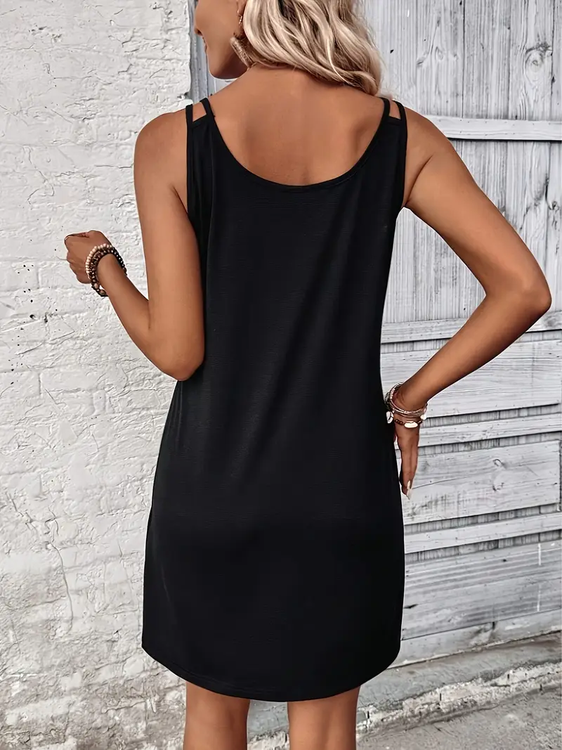 Özel Kumaş Drapeli Askılı Siyah Uzun Elbise 