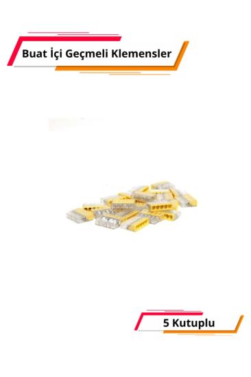 5 Kutuplu Buat İçi Geçmeli Klemens - 100 adet Paket - EU-205