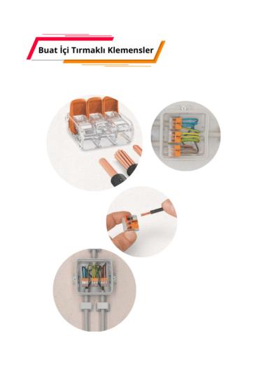 3 Kutuplu Buat İçi Kalın Tırmaklı Klemens - 100 adet Paket - PCT-413