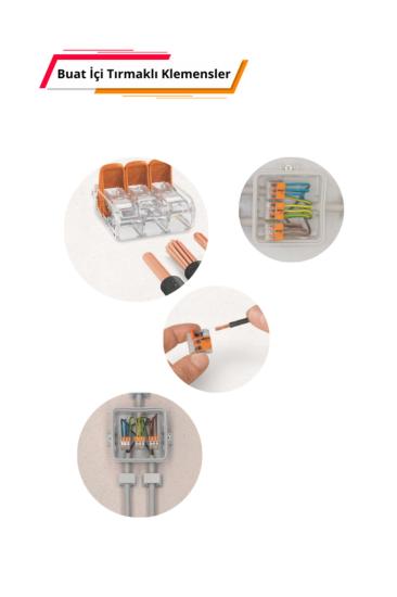 4 Kutuplu Buat İçi Kalın Tırmaklı Klemens - 100 adet Paket - PCT-414